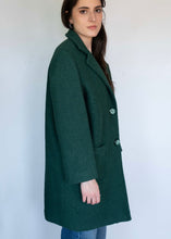 Load image into Gallery viewer, Abrigo de Lana Verde Botella