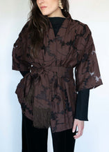 Load image into Gallery viewer, Chaqueta Kimono de Organza con Estampado de Lana