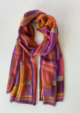 Load image into Gallery viewer, Rhombuses and Hexagons Wool Shawl