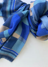 Load image into Gallery viewer, Rhombuses and Hexagons Wool Shawl