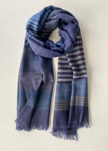 Load image into Gallery viewer, Rhombuses and Hexagons Wool Shawl