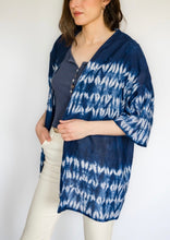 Load image into Gallery viewer, Kimono Tie Dye Indigo Blue