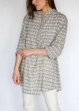 Load image into Gallery viewer, Long Plaid Blouse