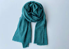 Load image into Gallery viewer, Wool and Silk Shawl with Polka Dots