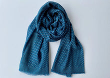 Load image into Gallery viewer, Wool and Silk Shawl with Polka Dots