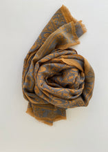Load image into Gallery viewer, Chal de Lana y Seda Estampado Bicolor
