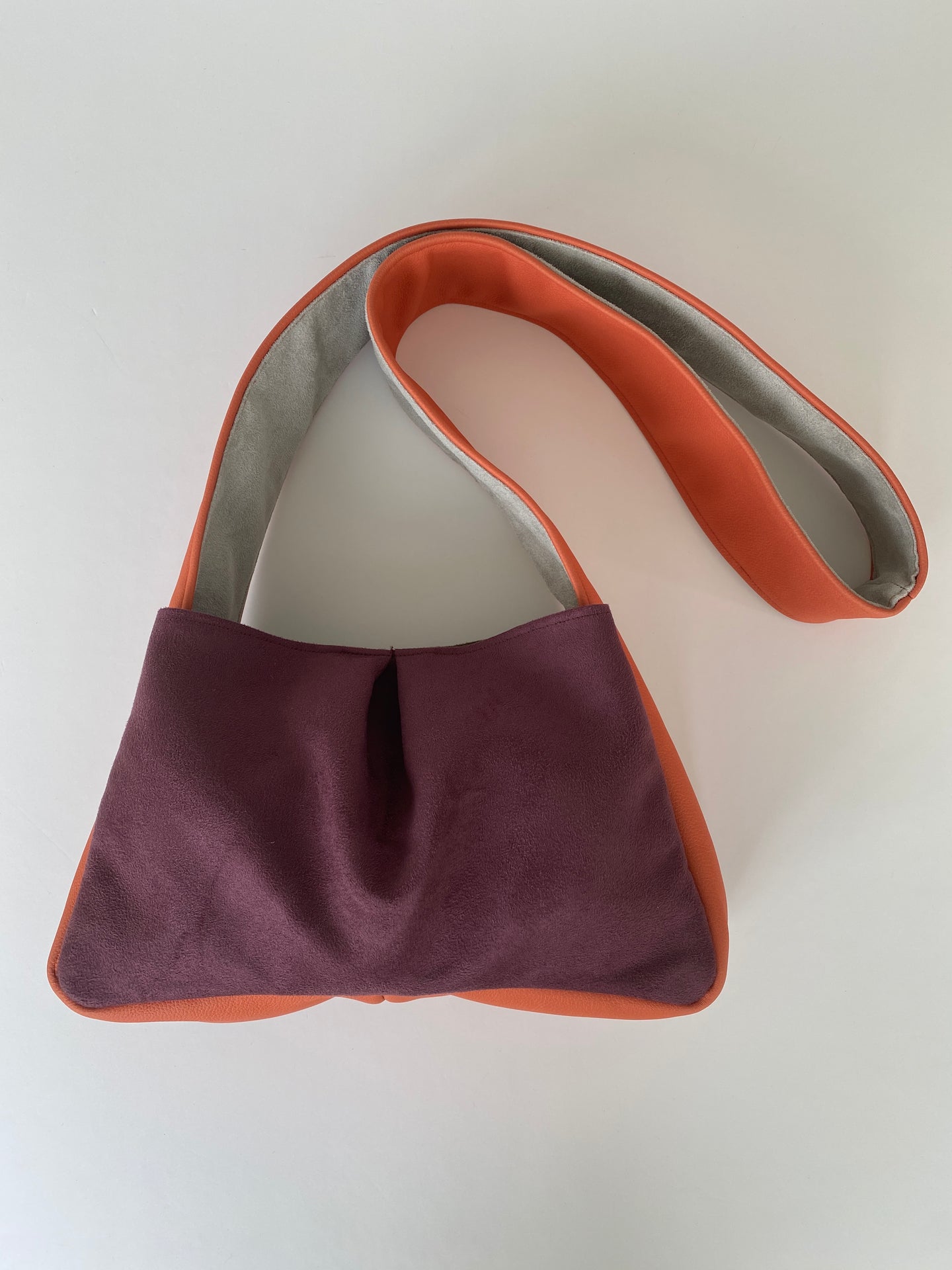 Bolso Bandolera Color Block Musgo&Burdeos