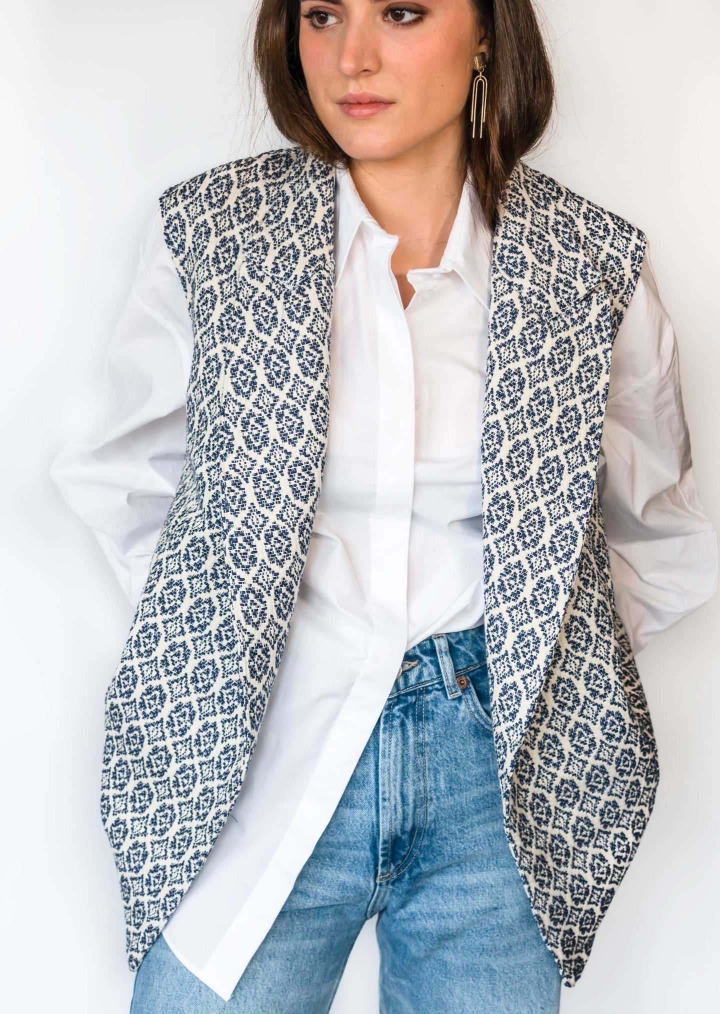 Cotton Jacquard Vest