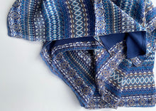 Load image into Gallery viewer, Double Stripes and Diamonds Silk Shawl
